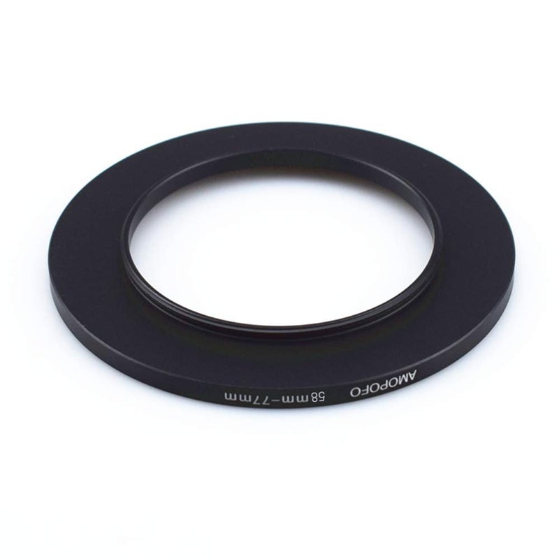 Amopofo 58-77mm Metal Ring/58mm to 77mm Step-Up Ring for Filters,Made of CNC Machined Space Aluminum with Matte Black Electroplated Finish,Compatible with All 58mm Camera Lenses & 77mm Accessories - Image 4